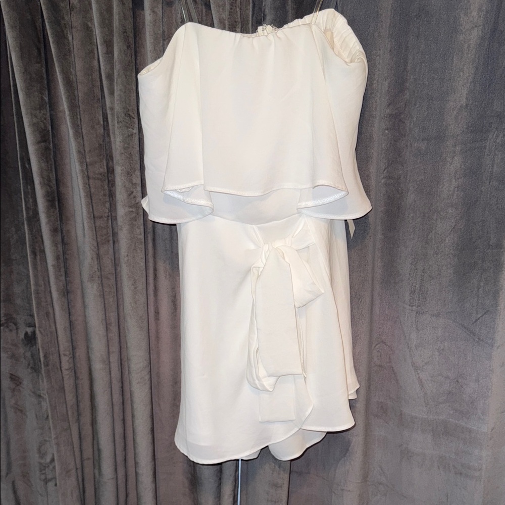 The Impeccable Pig Cream Strapless Dress